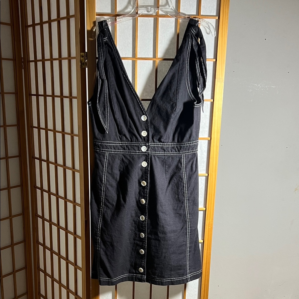 Dark Gray/Black Free People Mini Dress in size 6